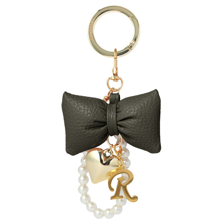 Accessories Genuine Leather 32 Colors Italian Shrink Leather Padded Ribbon Initial Pearl Charm