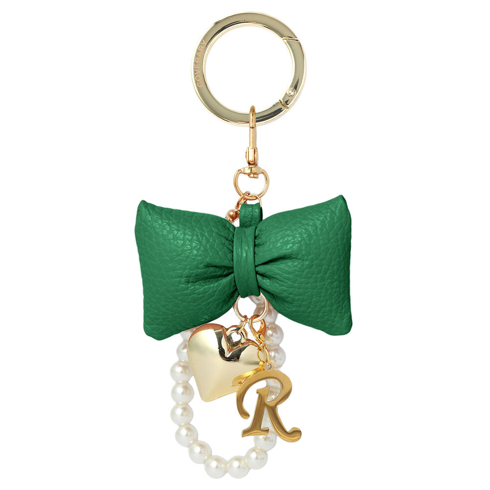 Accessories Genuine Leather 32 Colors Italian Shrink Leather Padded Ribbon Initial Pearl Charm