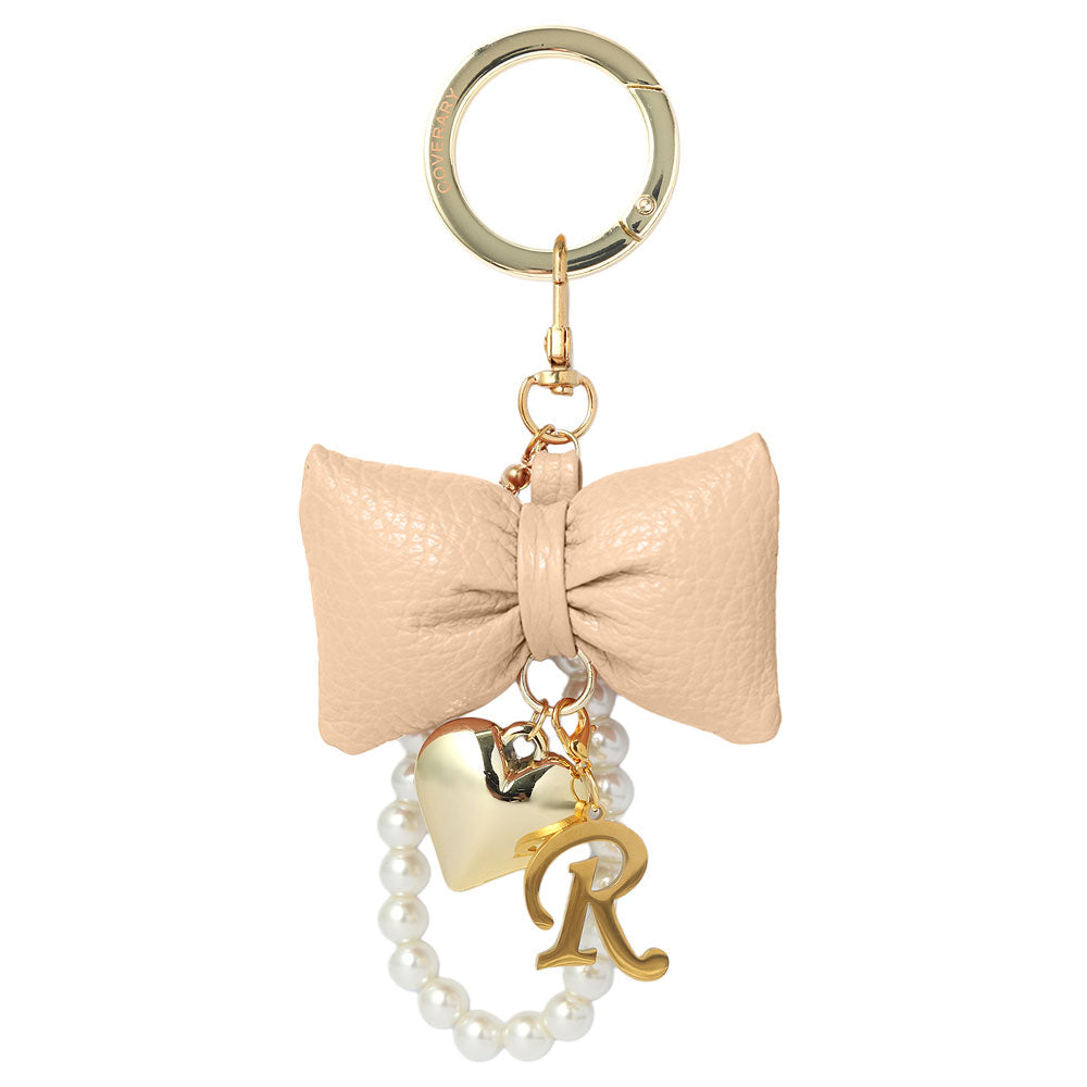 Accessories Genuine Leather 32 Colors Italian Shrink Leather Padded Ribbon Initial Pearl Charm