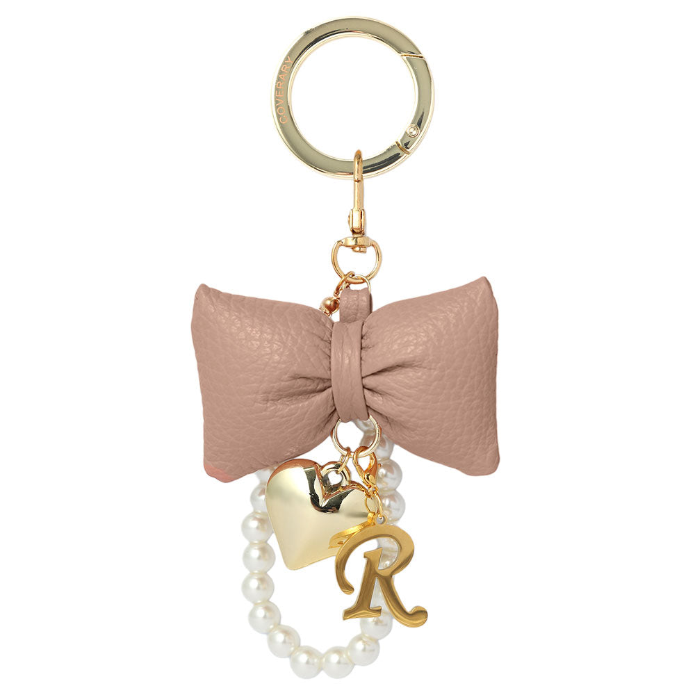 Accessories Genuine Leather 32 Colors Italian Shrink Leather Padded Ribbon Initial Pearl Charm