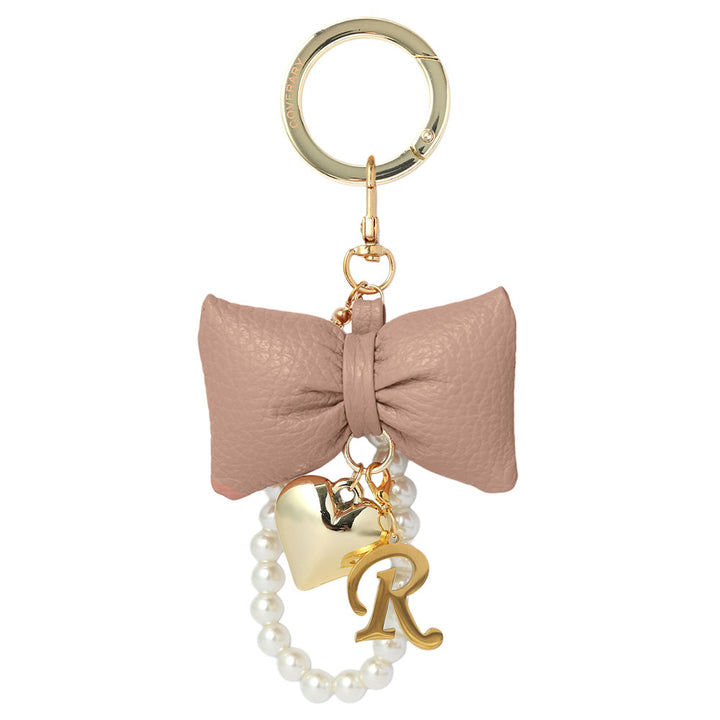 Accessories Genuine Leather 32 Colors Italian Shrink Leather Padded Ribbon Initial Pearl Charm