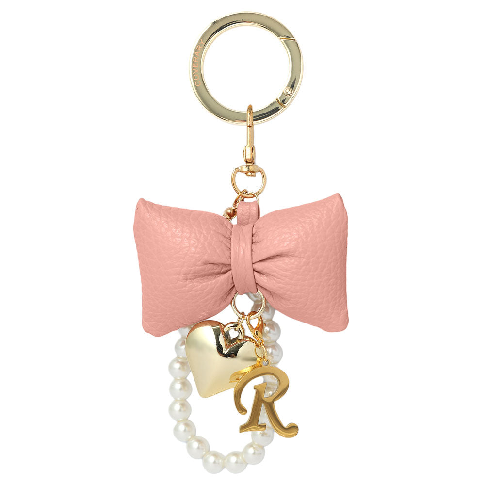 Accessories Genuine Leather 32 Colors Italian Shrink Leather Padded Ribbon Initial Pearl Charm