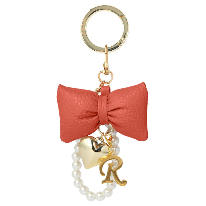 Accessories Genuine Leather 32 Colors Italian Shrink Leather Padded Ribbon Initial Pearl Charm