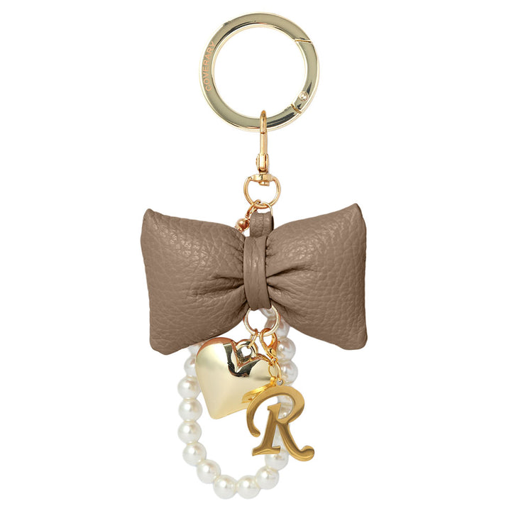 Accessories Genuine Leather 32 Colors Italian Shrink Leather Padded Ribbon Initial Pearl Charm