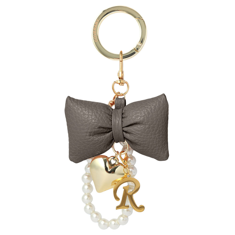Accessories Genuine Leather 32 Colors Italian Shrink Leather Padded Ribbon Initial Pearl Charm