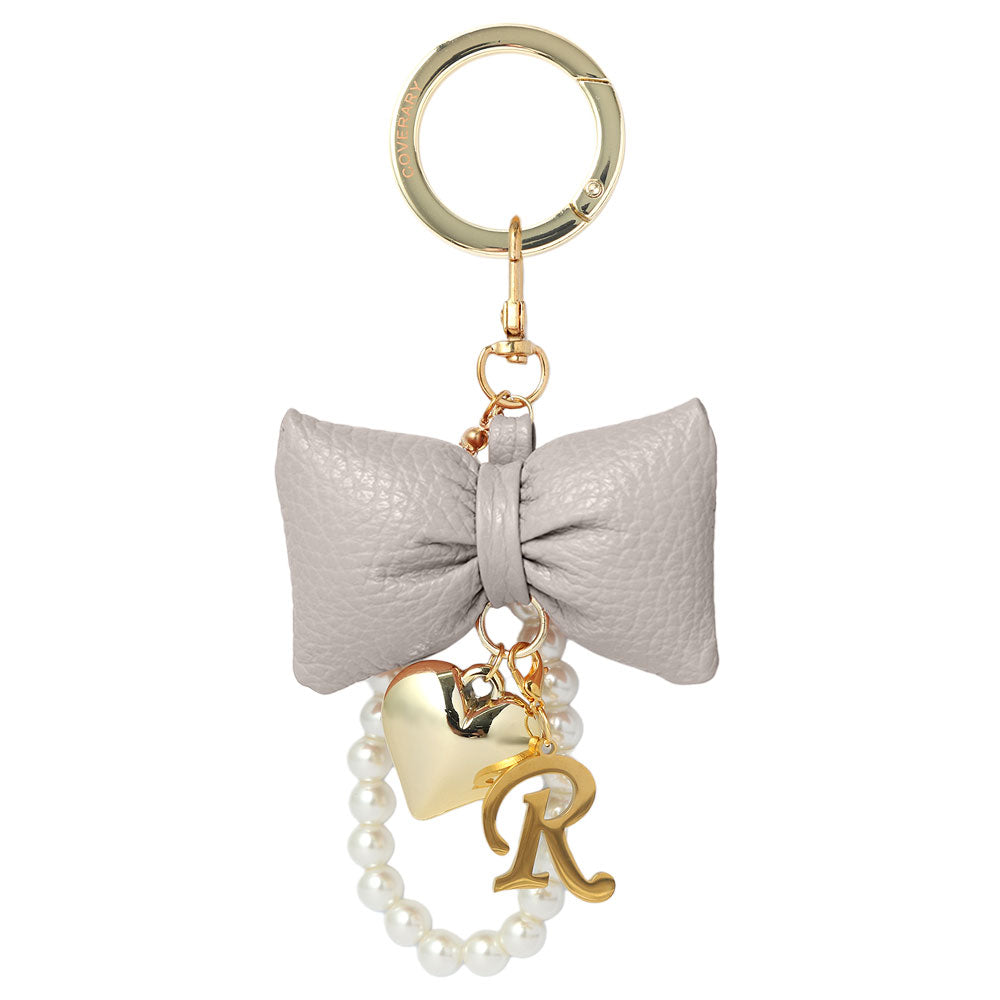 Accessories Genuine Leather 32 Colors Italian Shrink Leather Padded Ribbon Initial Pearl Charm