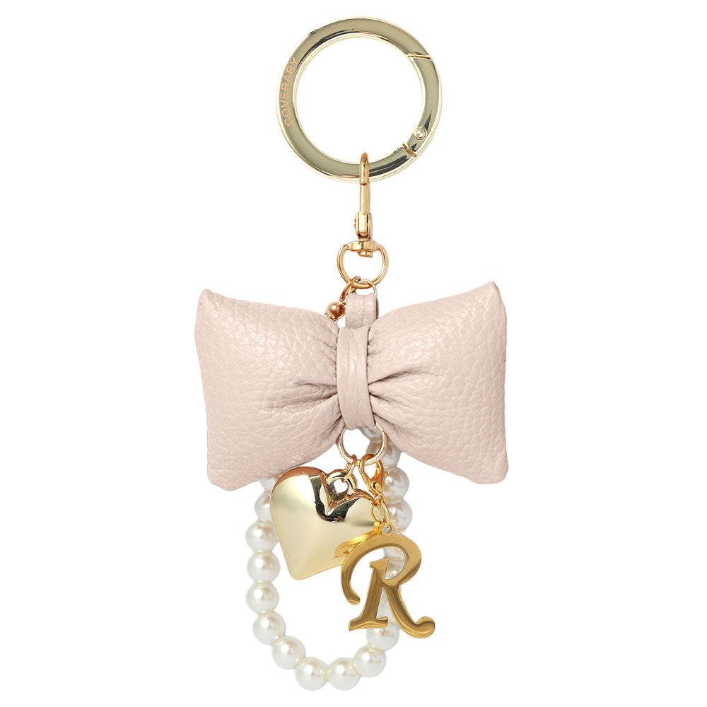 Accessories Genuine Leather 32 Colors Italian Shrink Leather Padded Ribbon Initial Pearl Charm