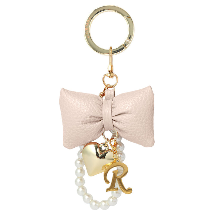 Accessories Genuine Leather 32 Colors Italian Shrink Leather Padded Ribbon Initial Pearl Charm