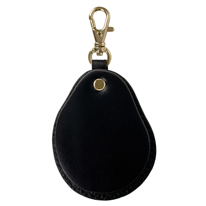 Accessoires cuir véritable cuir italien grainé nuance de matériaux différents breloque miroir