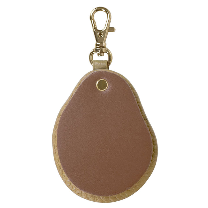 Accessoires cuir véritable cuir italien grainé nuance de matériaux différents breloque miroir