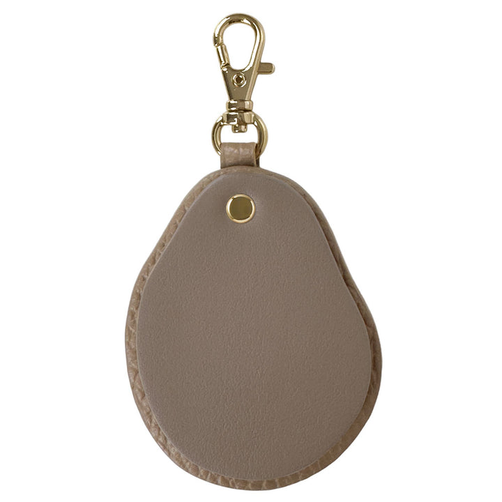 Accessoires cuir véritable cuir italien grainé nuance de matériaux différents breloque miroir