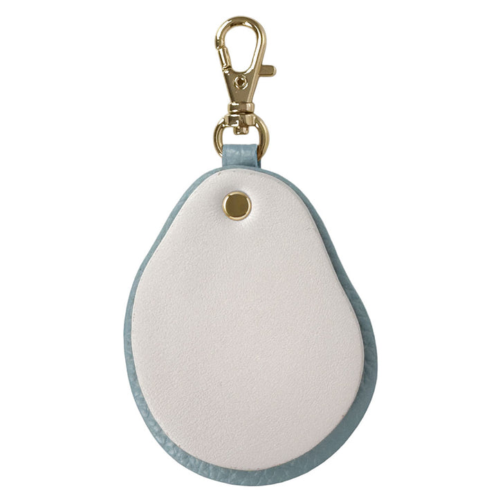 Accessoires cuir véritable cuir italien grainé nuance de matériaux différents breloque miroir