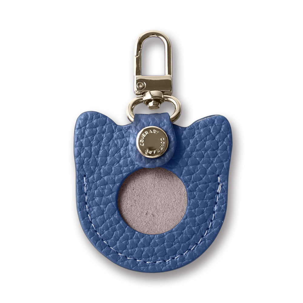 Accessories Genuine Leather Italian Shrink Leather Favorite Face Charm Airtag Case