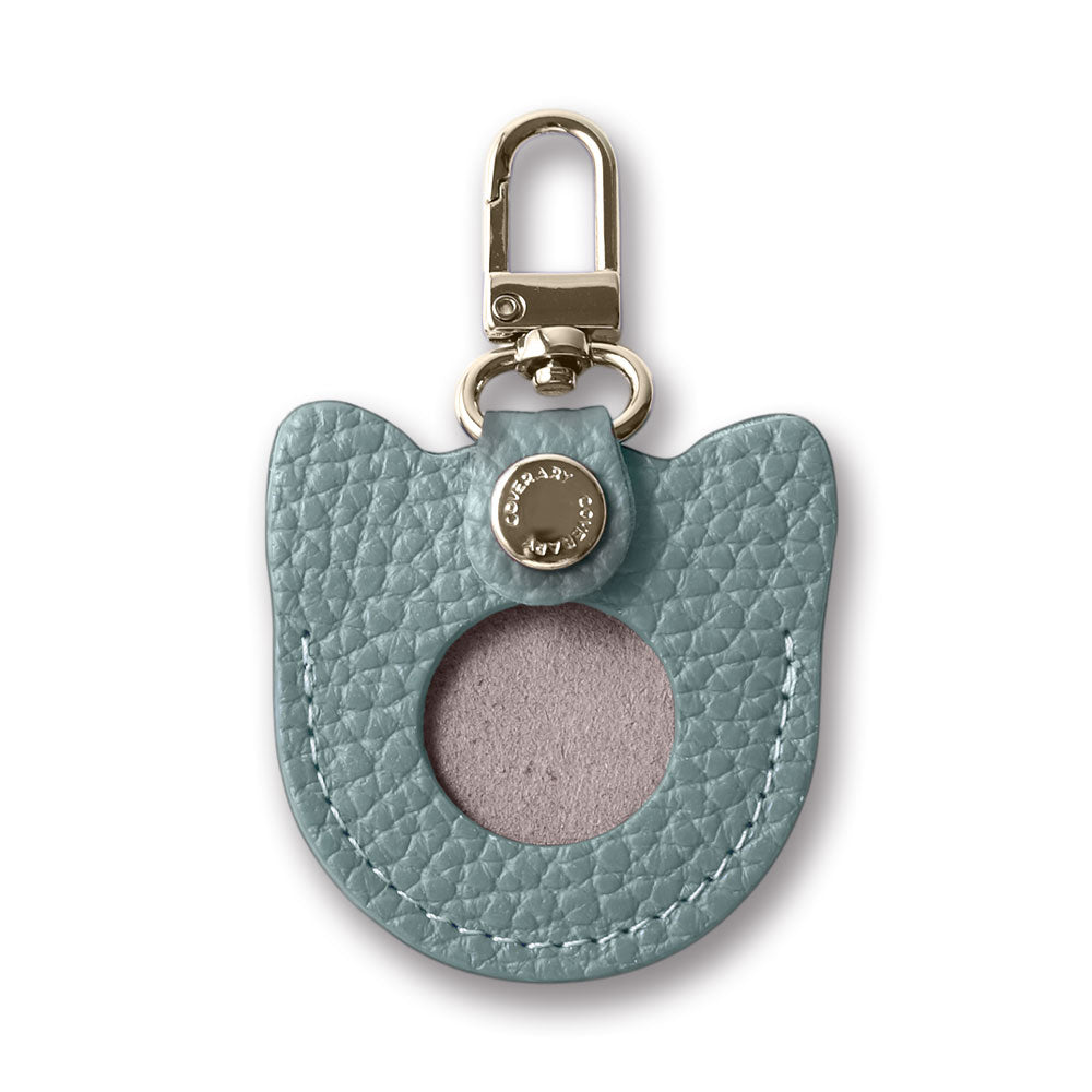 Accessories Genuine Leather Italian Shrink Leather Favorite Face Charm Airtag Case