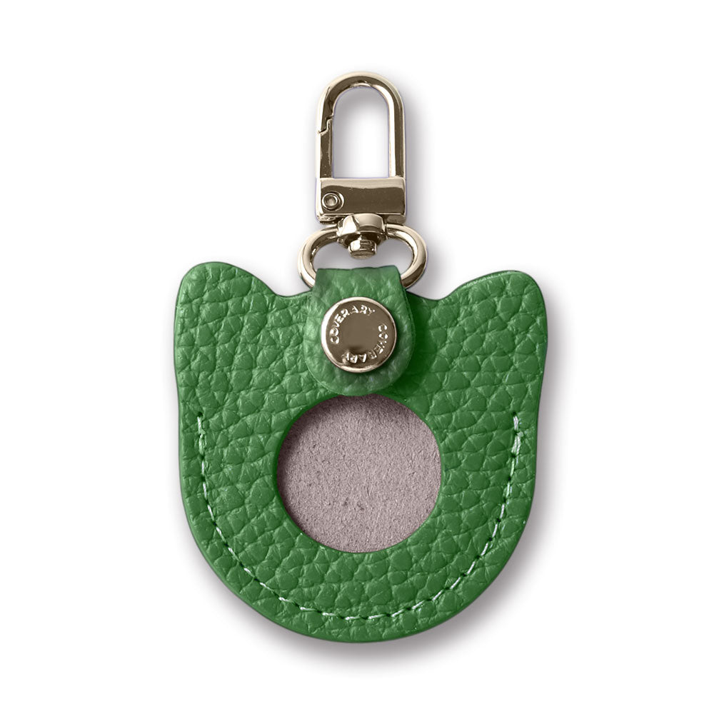 Accessories Genuine Leather Italian Shrink Leather Favorite Face Charm Airtag Case