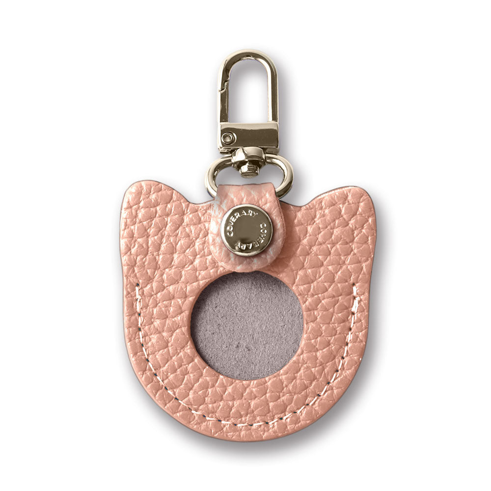 Accessories Genuine Leather Italian Shrink Leather Favorite Face Charm Airtag Case