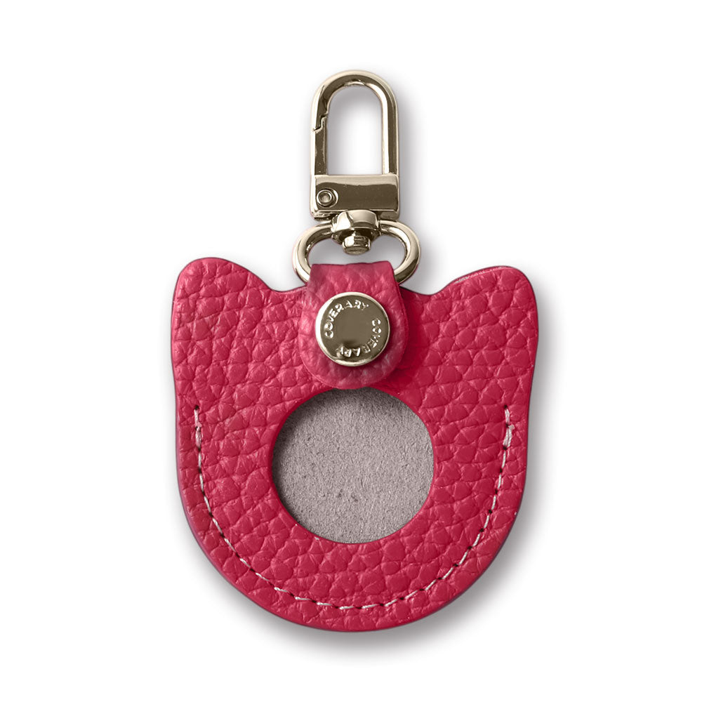 Accessories Genuine Leather Italian Shrink Leather Favorite Face Charm Airtag Case