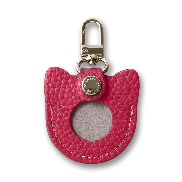 Accessories Genuine Leather Italian Shrink Leather Favorite Face Charm Airtag Case