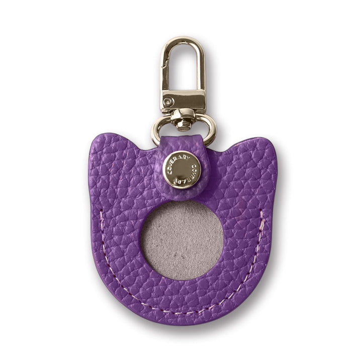 Accessories Genuine Leather Italian Shrink Leather Favorite Face Charm Airtag Case