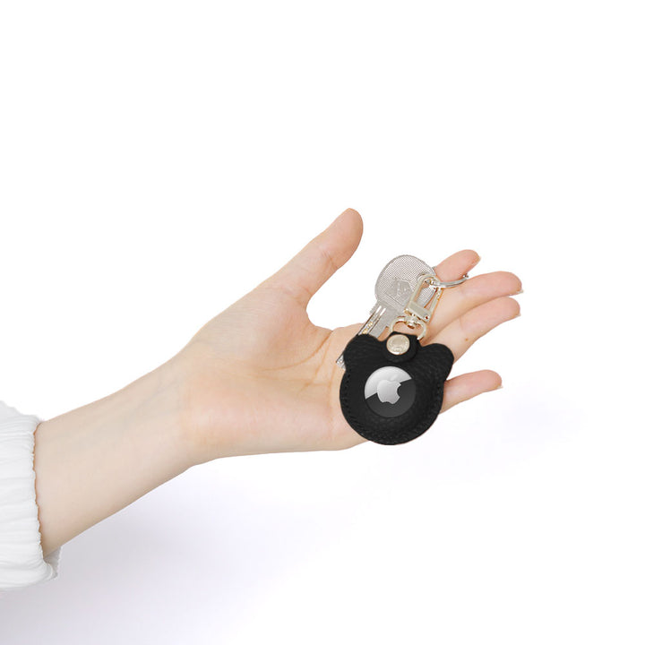 Accessories Genuine Leather Italian Shrink Leather Favorite Face Charm Airtag Case