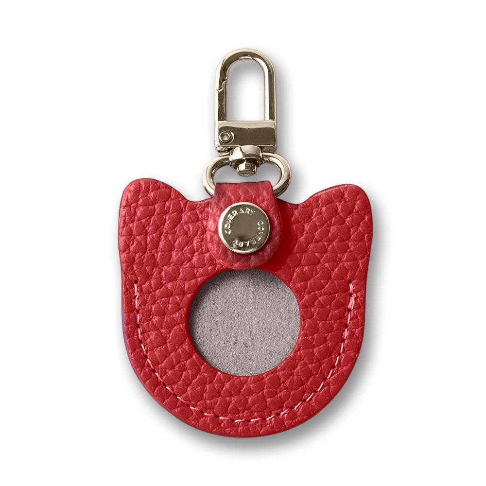 Accessories Genuine Leather Italian Shrink Leather Favorite Face Charm Airtag Case