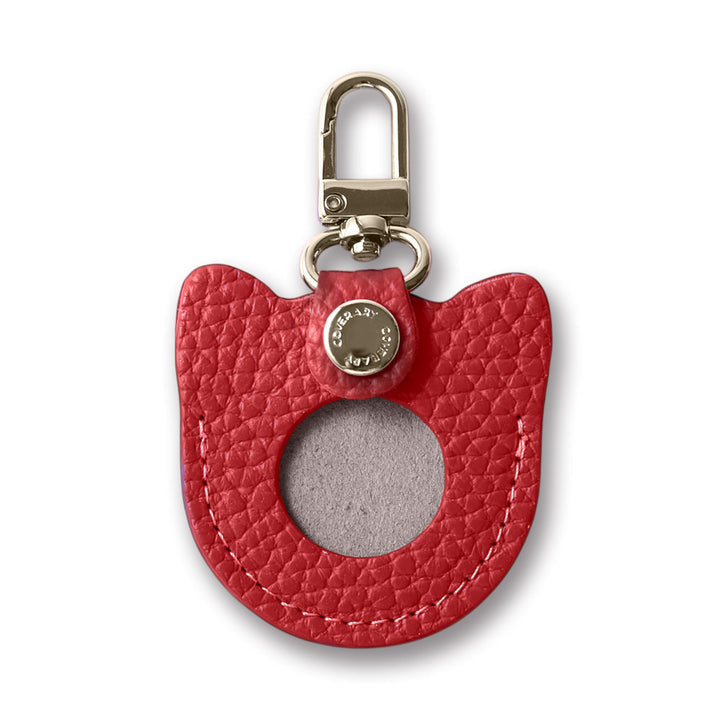 Accessories Genuine Leather Italian Shrink Leather Favorite Face Charm Airtag Case