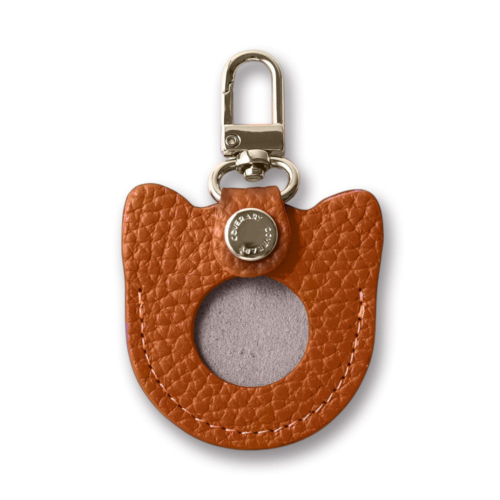 Accessories Genuine Leather Italian Shrink Leather Favorite Face Charm Airtag Case