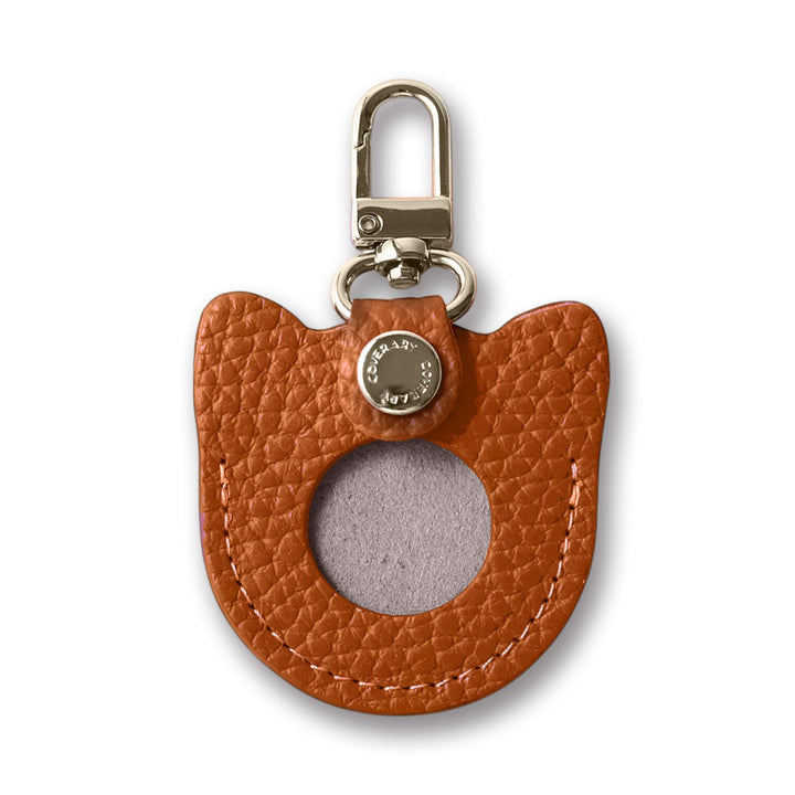 Accessories Genuine Leather Italian Shrink Leather Favorite Face Charm Airtag Case