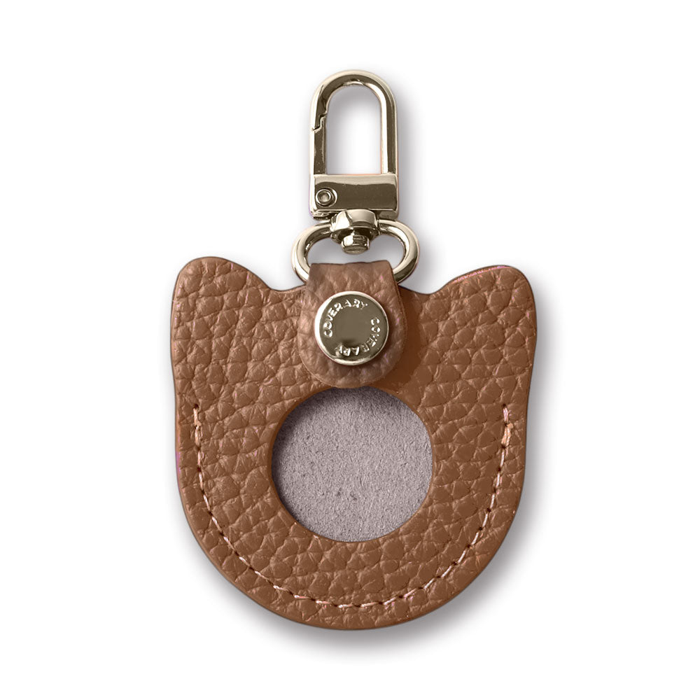 Accessories Genuine Leather Italian Shrink Leather Favorite Face Charm Airtag Case