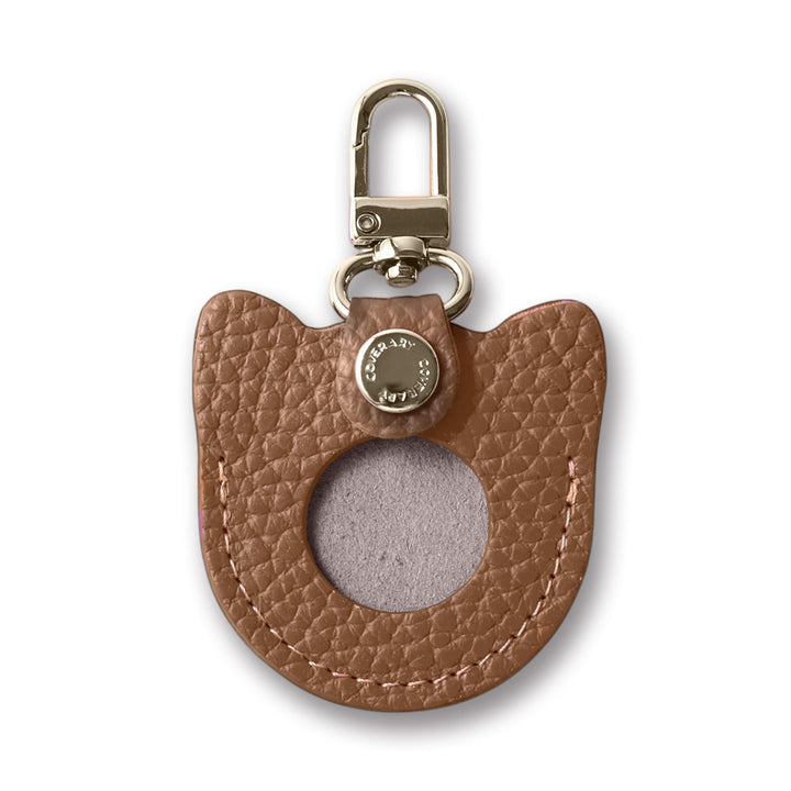 Accessories Genuine Leather Italian Shrink Leather Favorite Face Charm Airtag Case