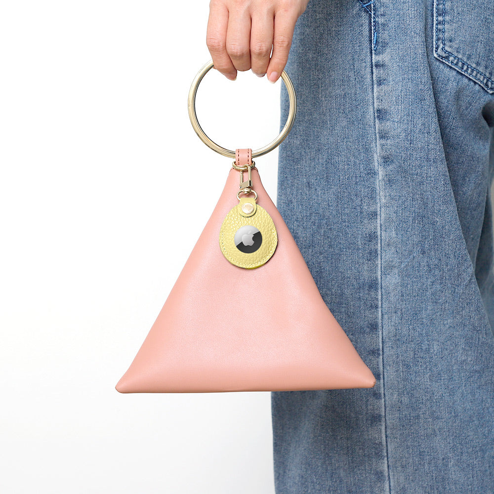 Accessories Genuine Leather Italian Shrink Leather Favorite Face Charm Airtag Case