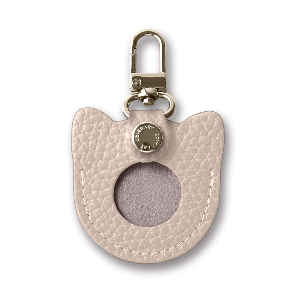 Accessories Genuine Leather Italian Shrink Leather Favorite Face Charm Airtag Case