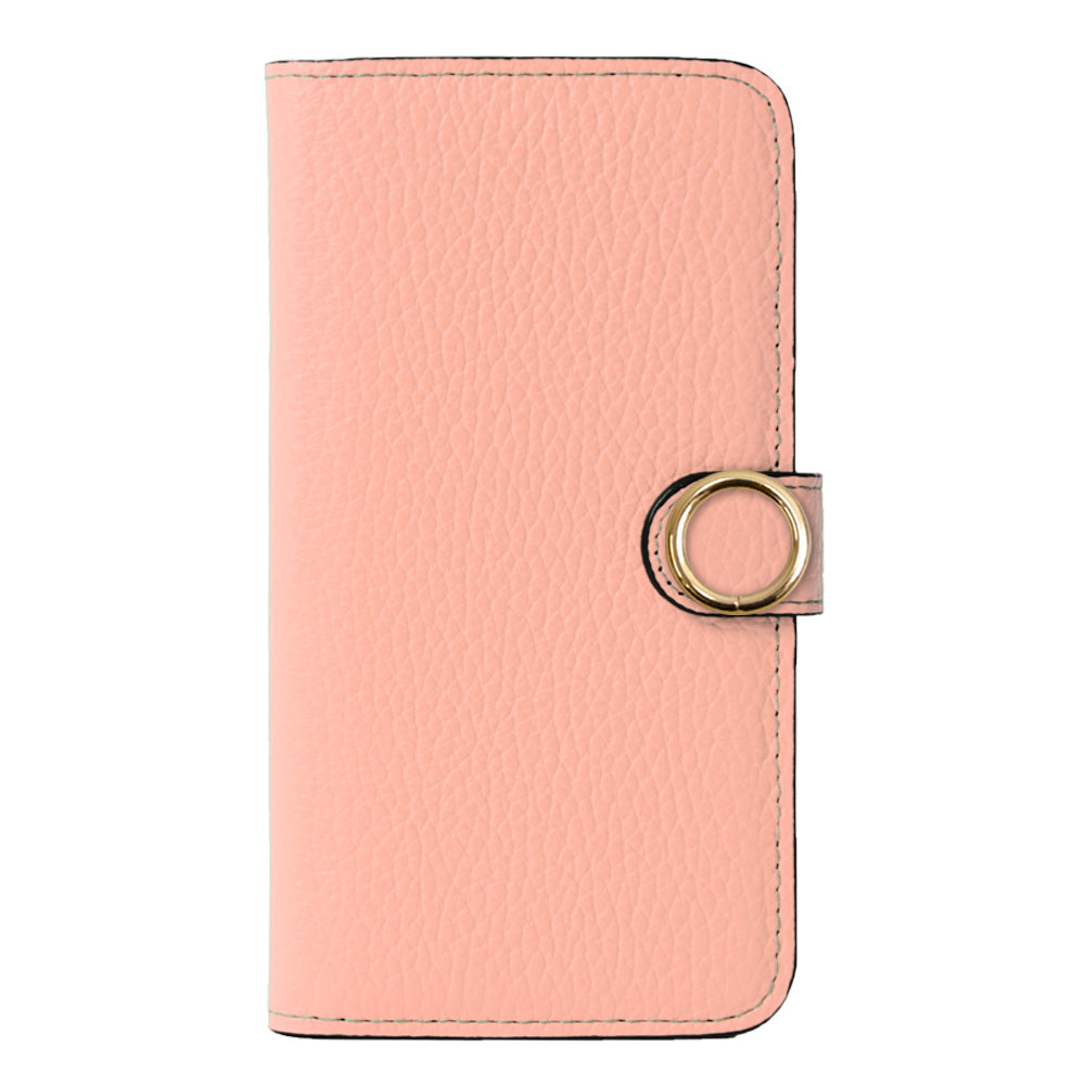Cuir véritable 32 couleurs cuir italien grainé étui portefeuille avec anneau doré pour cartes (avec ceinture) série Xperia