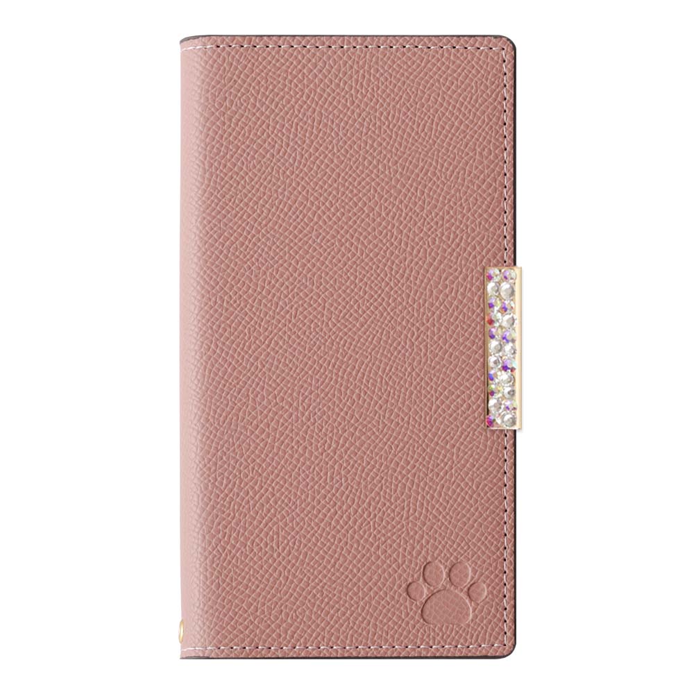 Vegan leather cat-shaped pocket bicolor stone frame decoration stand function notebook-style case for Google Pixel series