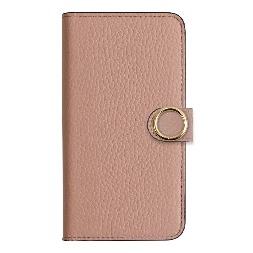 Cuir véritable 32 couleurs cuir italien grainé étui portefeuille avec anneau doré pour cartes (avec ceinture) série Xperia
