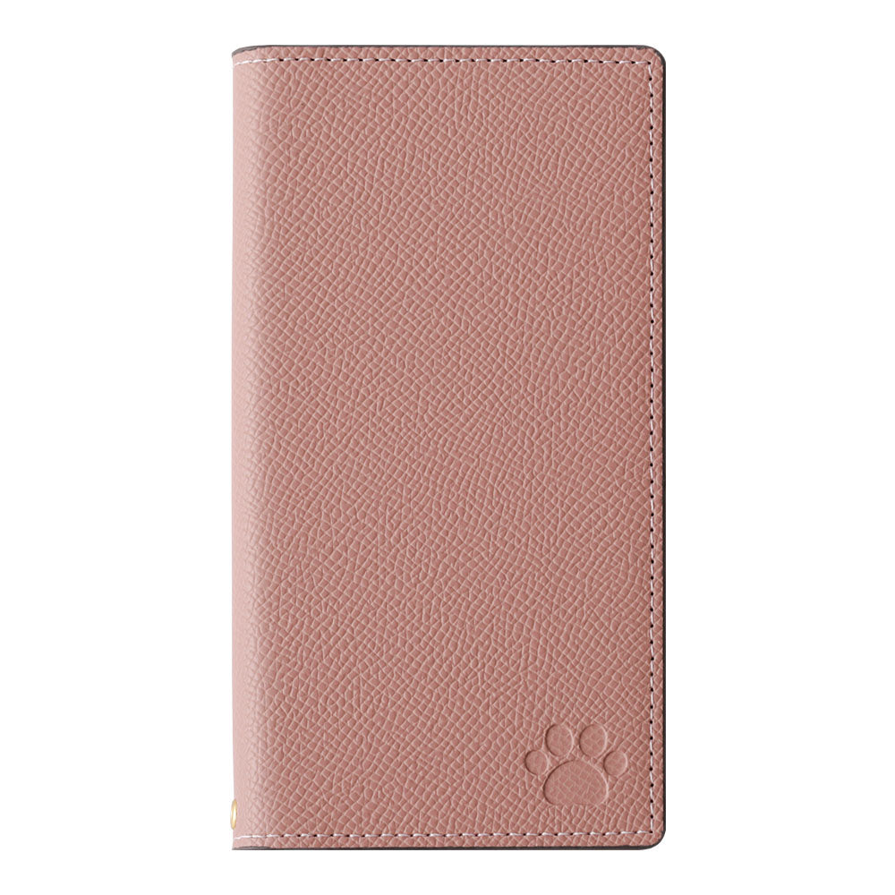 ヴィーガンレザー ネコ型ポケット バイカラー スタンド機能 手帳型ケース Xperiaシリーズ