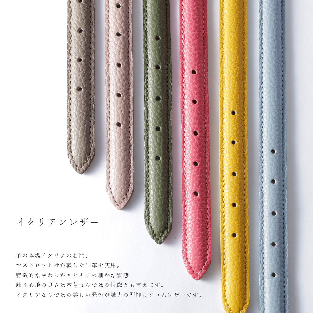 ペット 首輪 本革 6色 イタリアンシュリンクレザー ぷっくり