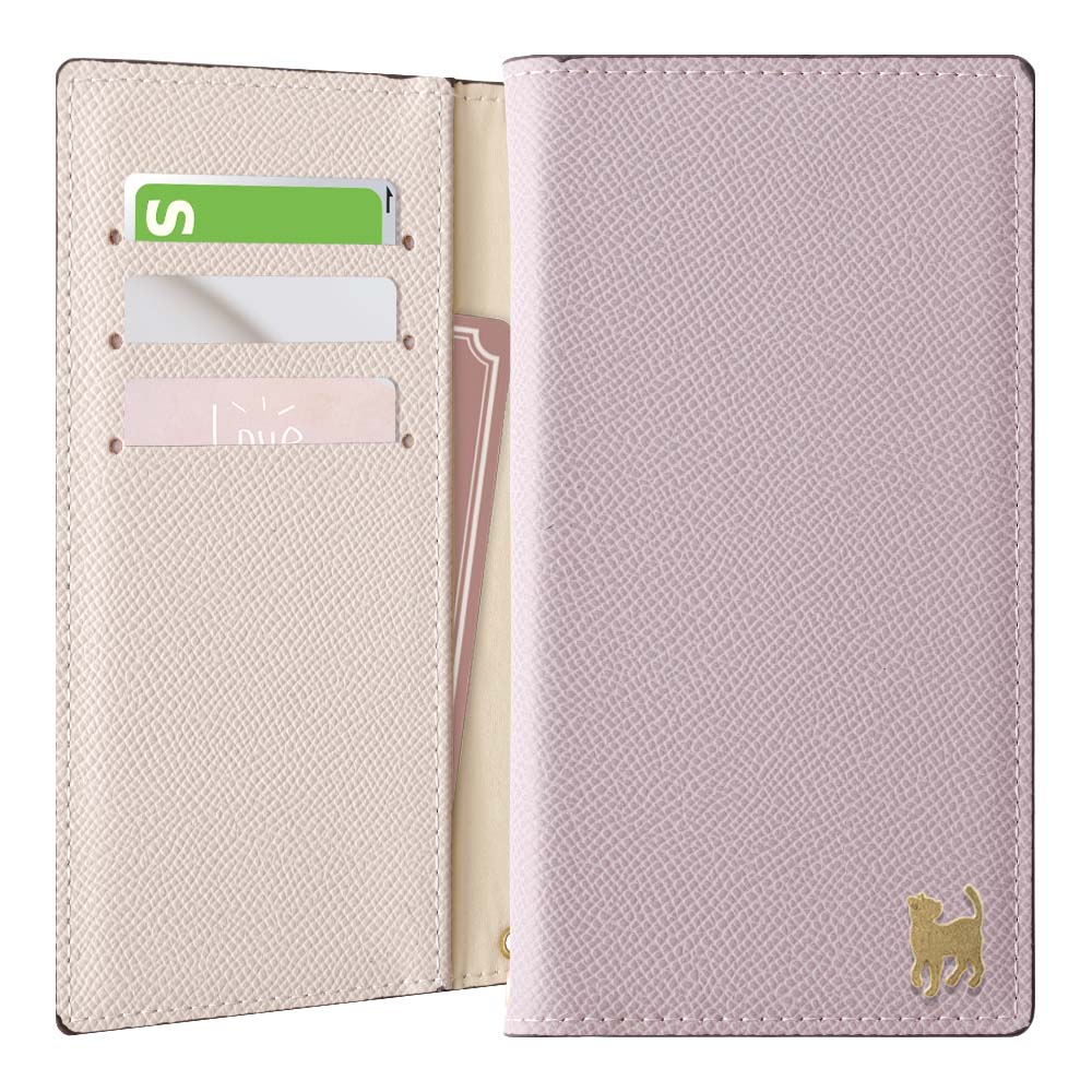 Vegan leather bicolor stand function gold cat decoration notebook-style case Google Pixel series