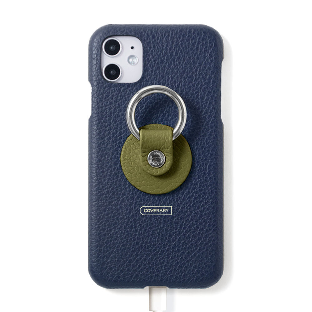 Cuir véritable 32 couleurs cuir italien grainé avec anneau pour smartphone coque arrière série AQUOS