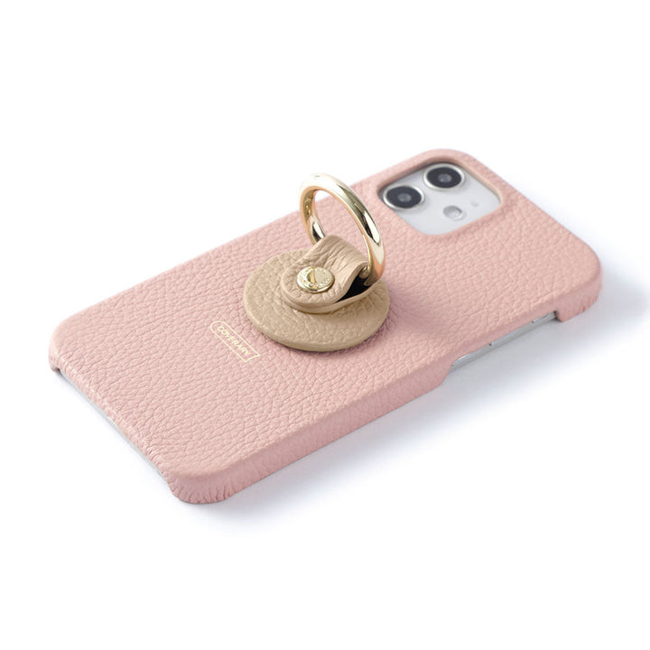 Cuir véritable 32 couleurs cuir italien grainé avec anneau pour smartphone coque arrière série AQUOS