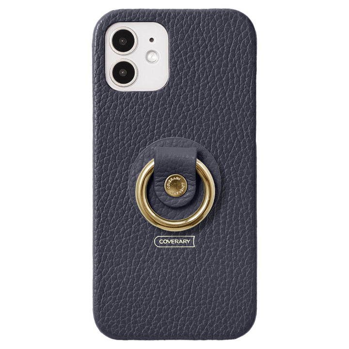 Cuir véritable 32 couleurs cuir italien grainé avec anneau pour smartphone coque arrière série Galaxy