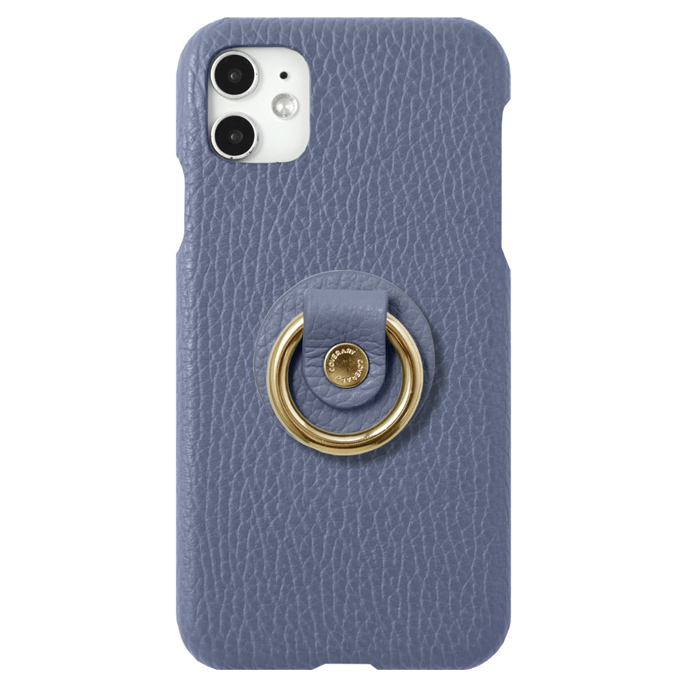 Cuir véritable 32 couleurs cuir italien grainé avec anneau pour smartphone coque arrière série AQUOS