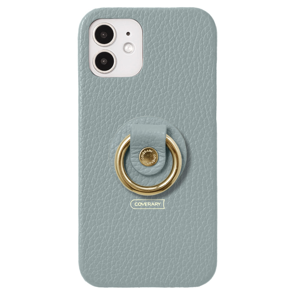Cuir véritable 32 couleurs cuir italien grainé avec anneau pour smartphone coque arrière série AQUOS