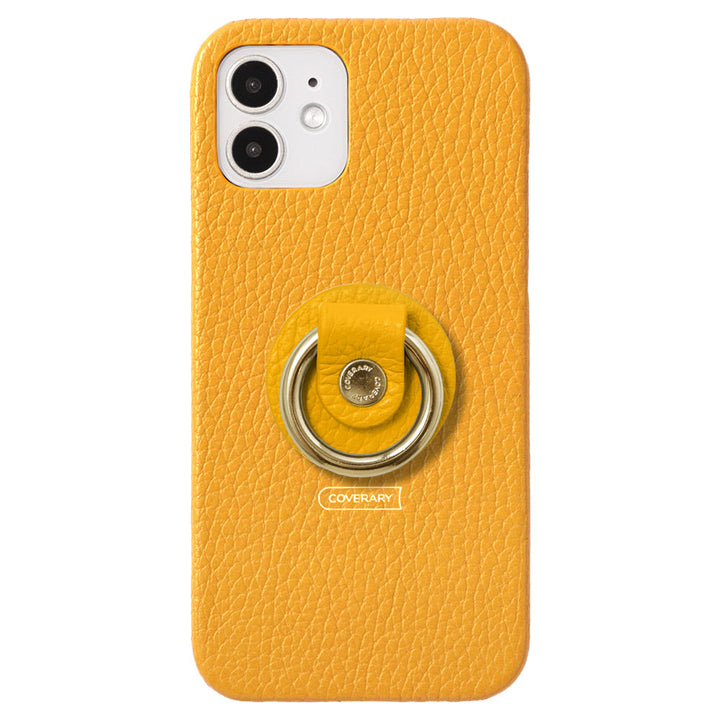 Cuir véritable 32 couleurs cuir italien grainé avec anneau pour smartphone coque arrière série Galaxy