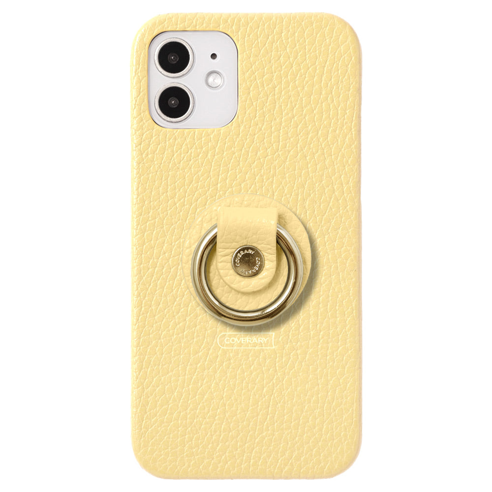 Coque arrière en cuir véritable italien grainé 32 couleurs avec anneau pour smartphone pour la série Xperia