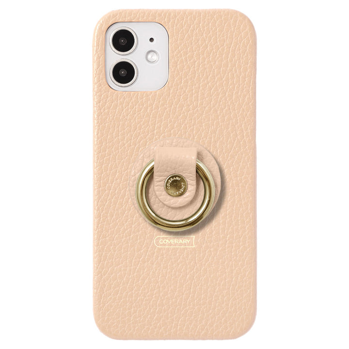 Genuine leather 32 colors Italian shrink leather with smartphone ring back case for iPhone series
