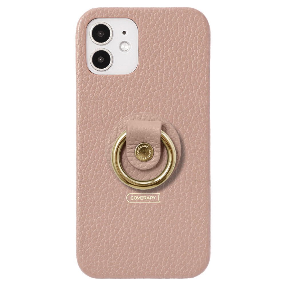 Genuine leather 32 colors Italian shrink leather with smartphone ring back case for iPhone series