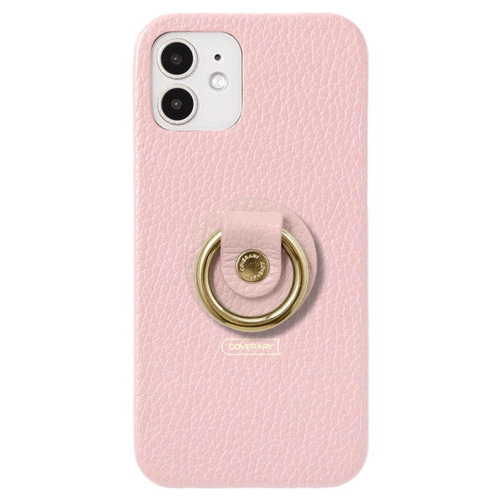 Cuir véritable 32 couleurs cuir italien grainé avec anneau pour smartphone coque arrière série Galaxy