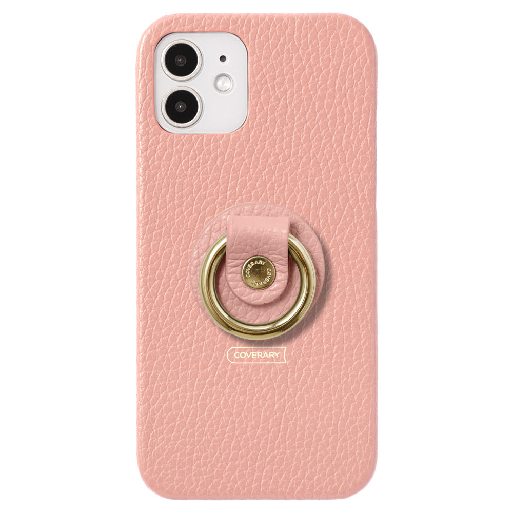 Cuir véritable 32 couleurs cuir italien grainé avec anneau pour smartphone coque arrière série AQUOS