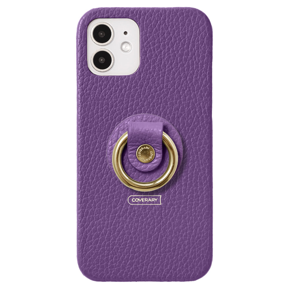 Cuir véritable 32 couleurs cuir italien grainé avec anneau pour smartphone coque arrière série AQUOS